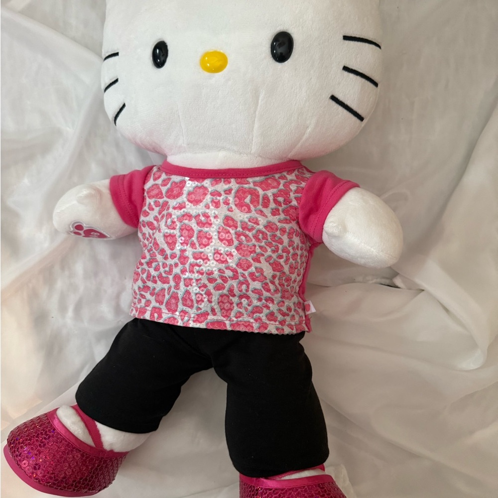 Build-A-Bear Hello Kitty in Pink Leopard Top